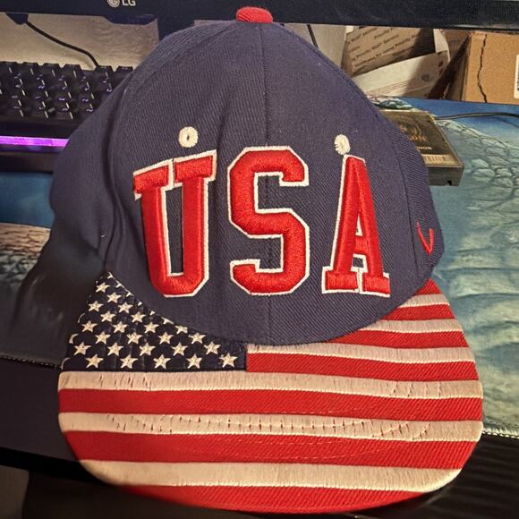 Zephyr Other - Zephys Usa Hat Cap Adjustable SnapBack Flat Brim American Flag Embroidered Logo